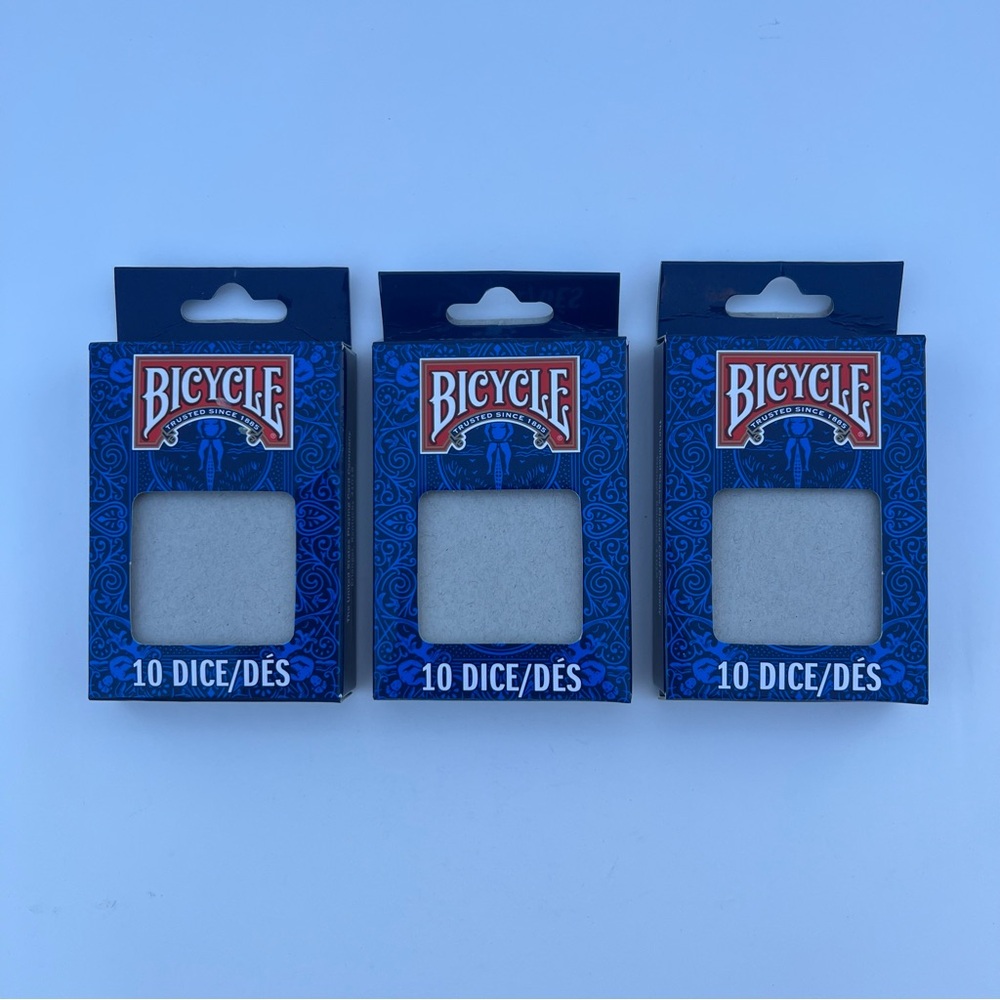 Bicycle Six-Sided Casino Gaming Dice 10 Counts